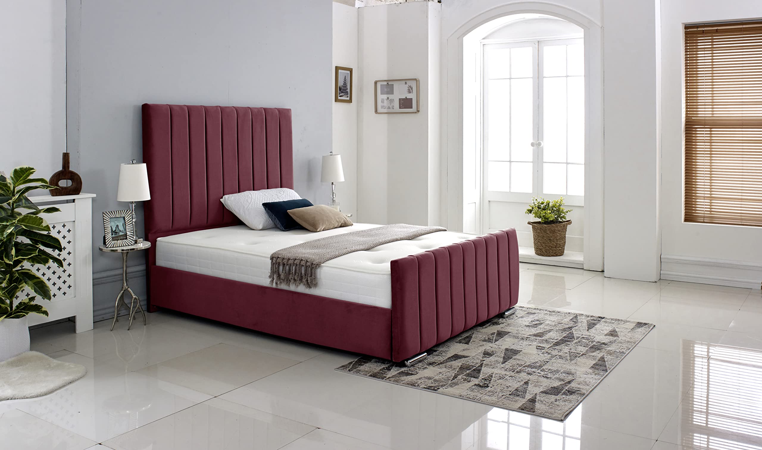 ComfoRest Single Bed with Mattress & 2 Drawers - 3FT - (Black Plush) - Versatile Set for Compact Rooms - Durable Bed for Everyday Use - Practical Choice for Comfortable Living