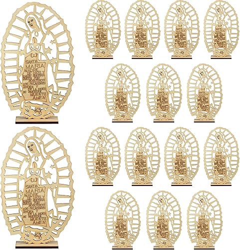 Miniatura 1 de Yuntau 16 centros de mesa de bautismo de madera para mesa de centro de mesa para bautizo cruces, decoración de mesa religiosa católica, bautizo,