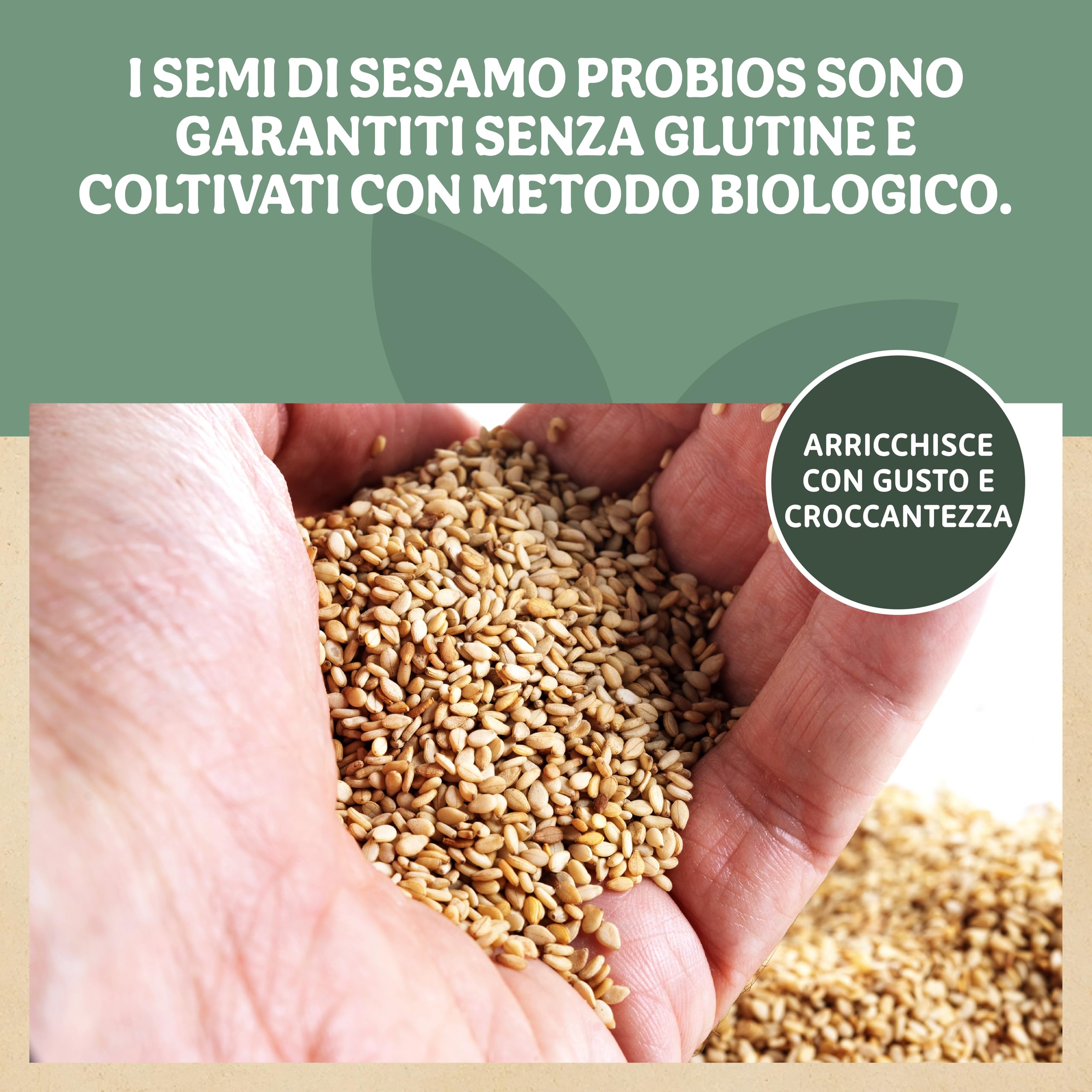 Probios Semi di Sesamo Biologici - Semi di Sesamo Premium per Cucinare, Cuocere al Forno e Guarnire - Senza Glutine, Naturale e Versatile - Confezione da 5 kg