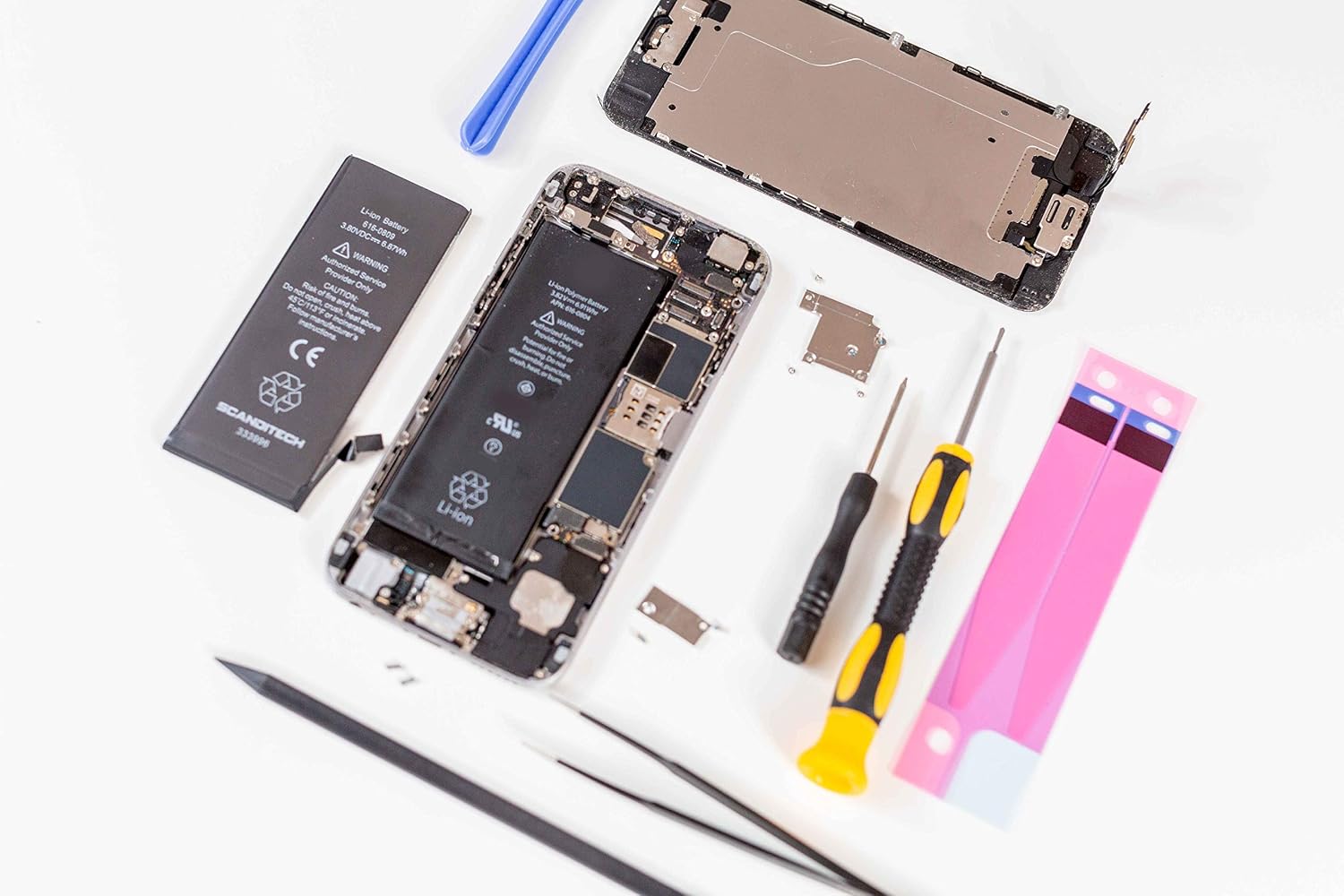 ScandiTech Battery Model iP7 - Compatible with iPhone 7 (not 7+)- Replacement Kit with Tools, Adhesive & Instructions - New Full Capacity, 0 Cycle Battery - Repair Your Phone in 30 min - 1 Year Warr