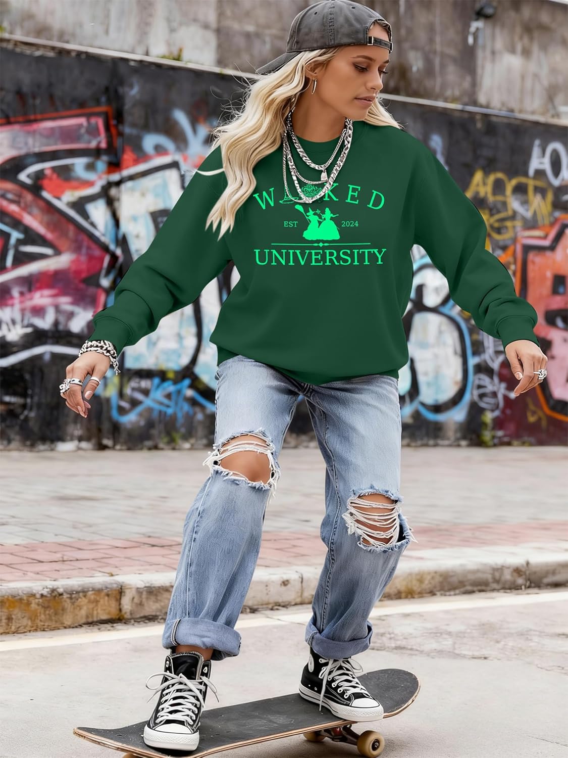 JINTING Musical Movie Sweatshirt For Women Witches Pullover Musical Fan Hoodie Graphic Long Sleeve Shirt - Image 5