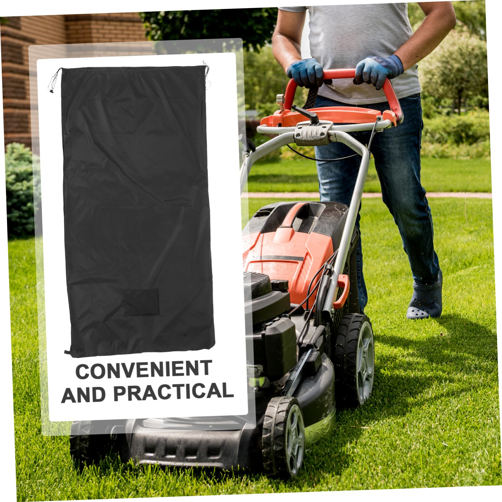 Sacco Raccolta Foglie Grande Capacità in Oxford 420d Nero | Resistente alle Intemperie, Chiusura Sicura, Installazione Semplice, Uso per Pulizia Cortile e Manutenzione Prato