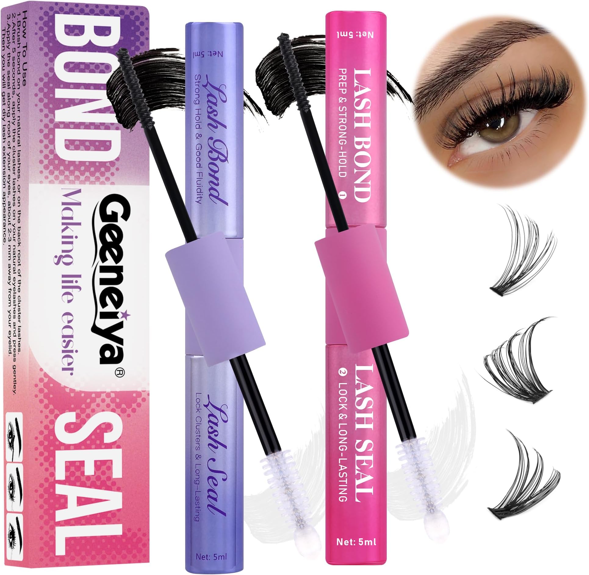 Lash Glue for Eyelash Extensions, 1 Sec Drying Time, Stong