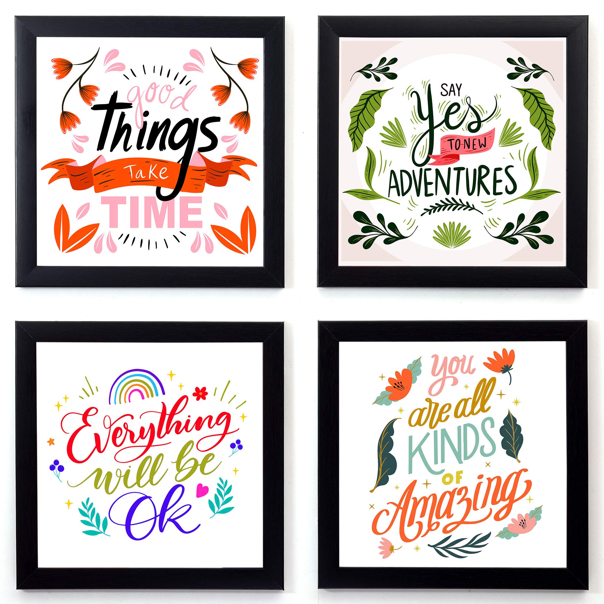 AJANTA ROYALPaper Motivational Framed Poster, Print, 8 X 8 Inch