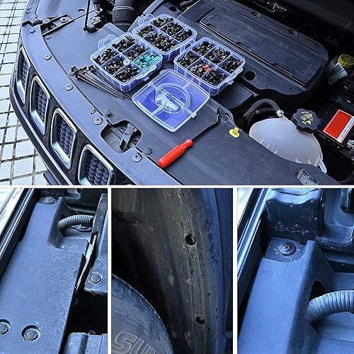 Miniatura 7 de GOOACC Surtido de 680 clips de retención de empuje para automóvil y sujetadores automáticos, 22 tamaños más populares, remaches de parachoques de