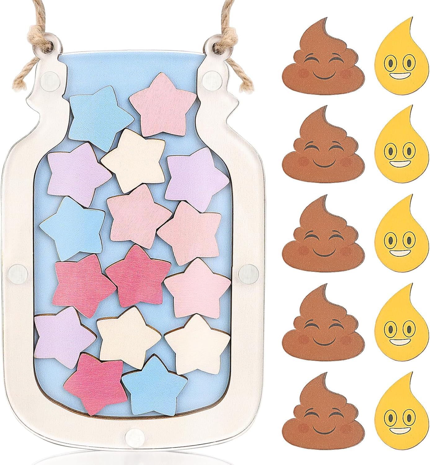 Reward Jar for Kids, Toilet Training Reward Chart, Incentive Good Behavior Jars for Children, Chore Reward Jar, Reward Charts Tokens, Classroom Essentials for Boys Girls Student