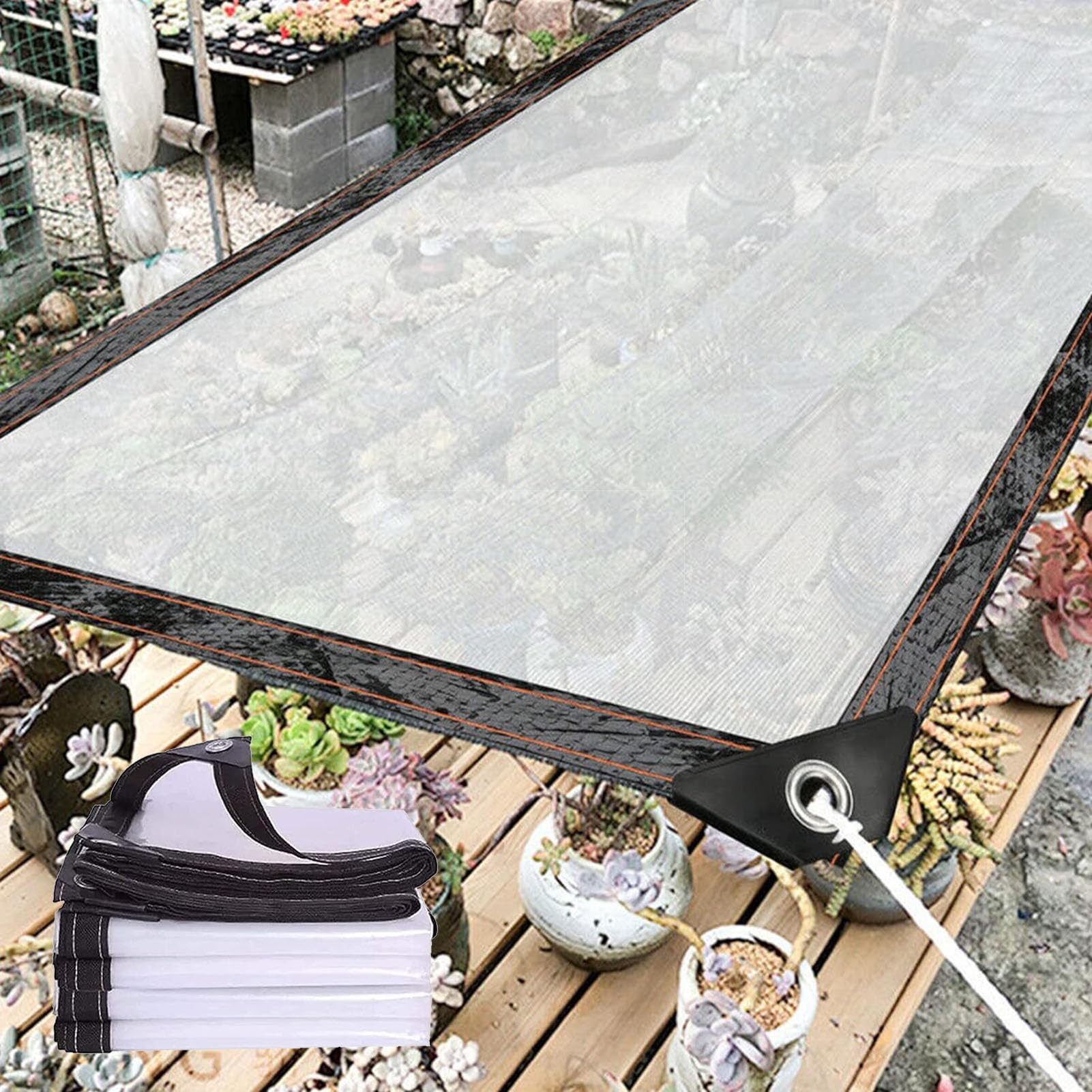 Lona transparente resistente al agua para proteger el patio de la lluvia