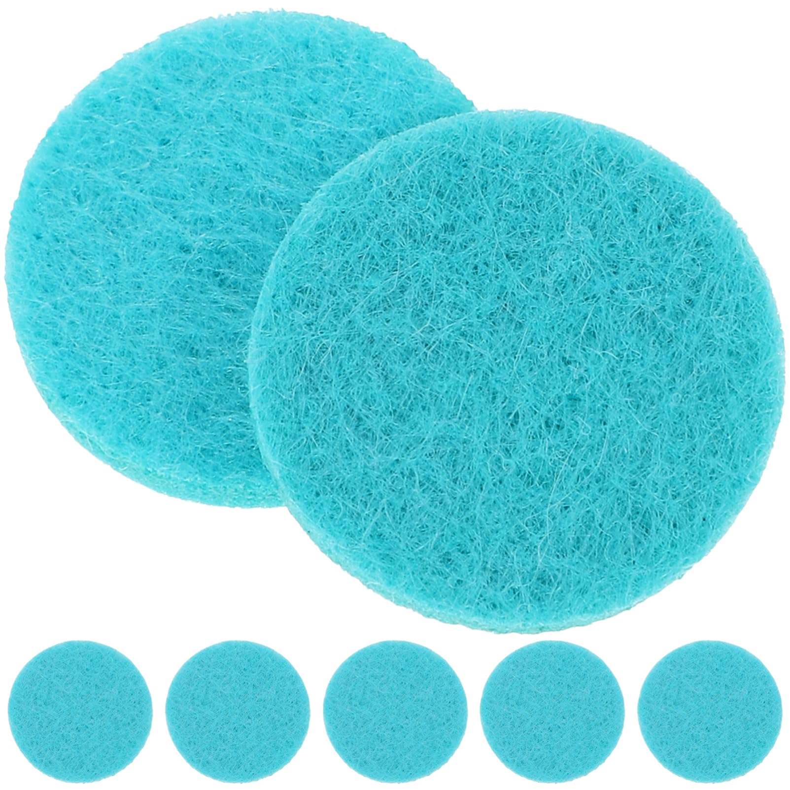 GLEAVIMini Diffuser Refill Pads Sky Blue：100pcs Cotton Absorbing Pads Circle Replacement Pads for Diffuser Necklace Vent Clip