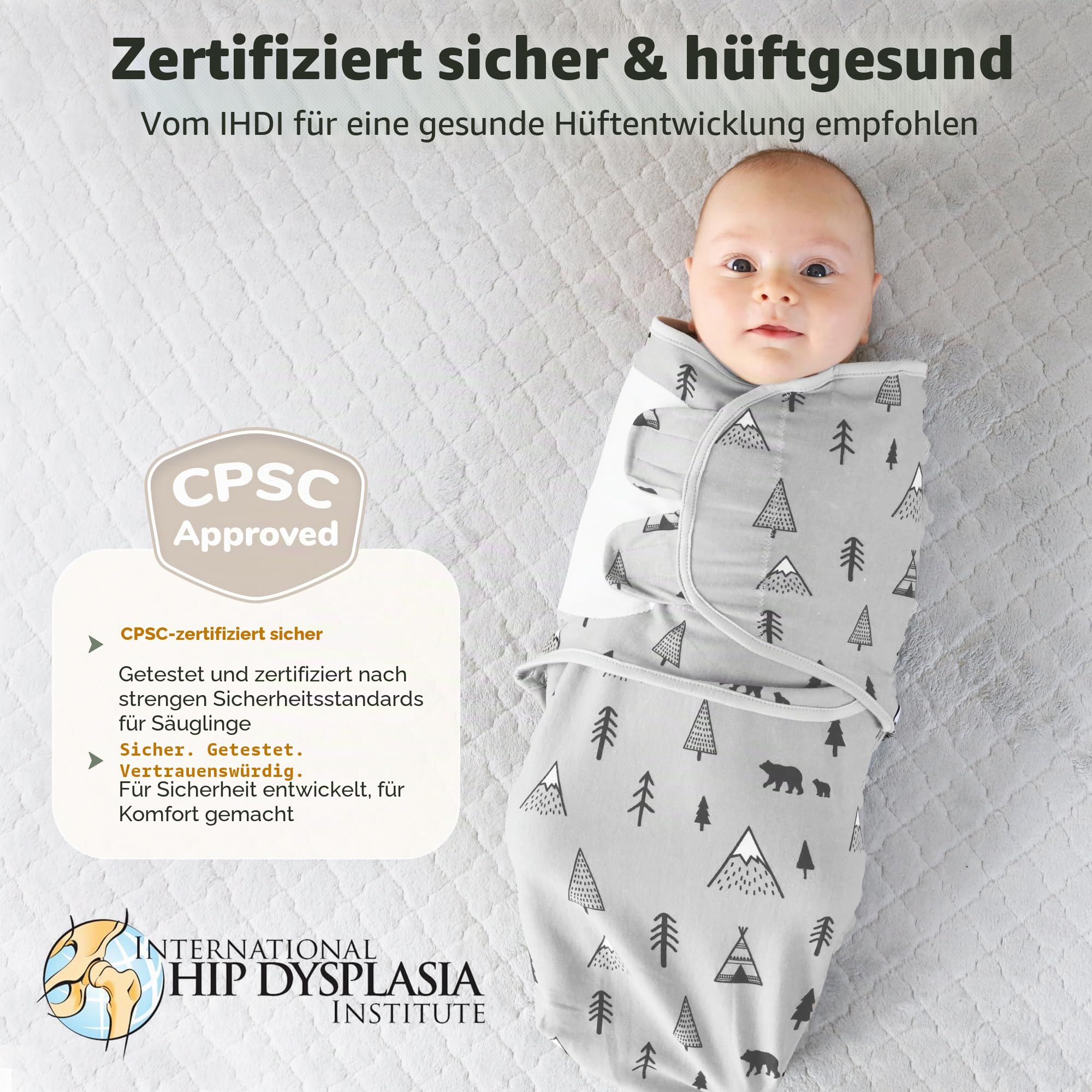 Mama Cheetah Baby Swaddle Sack, Bio Swaddle Decke Neugeborenes Swaddle Schlafsäcke, verstellbare Säuglings Swaddle Wrap, einfache Swaddles für Junge Mädchen 3-6 Monate
