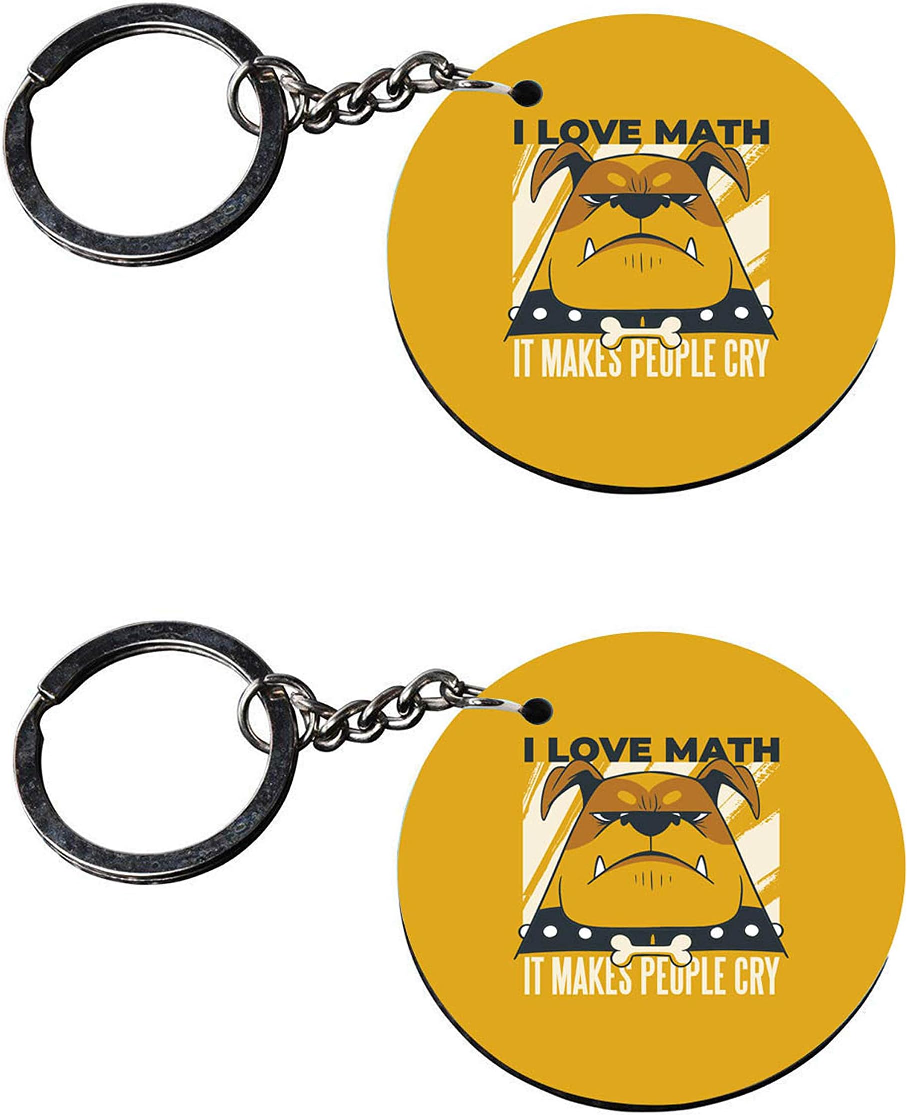 Tinywalk comic keychains bom wooden Printed Keyring & Keychain (2X2) inch set of 2 pieces