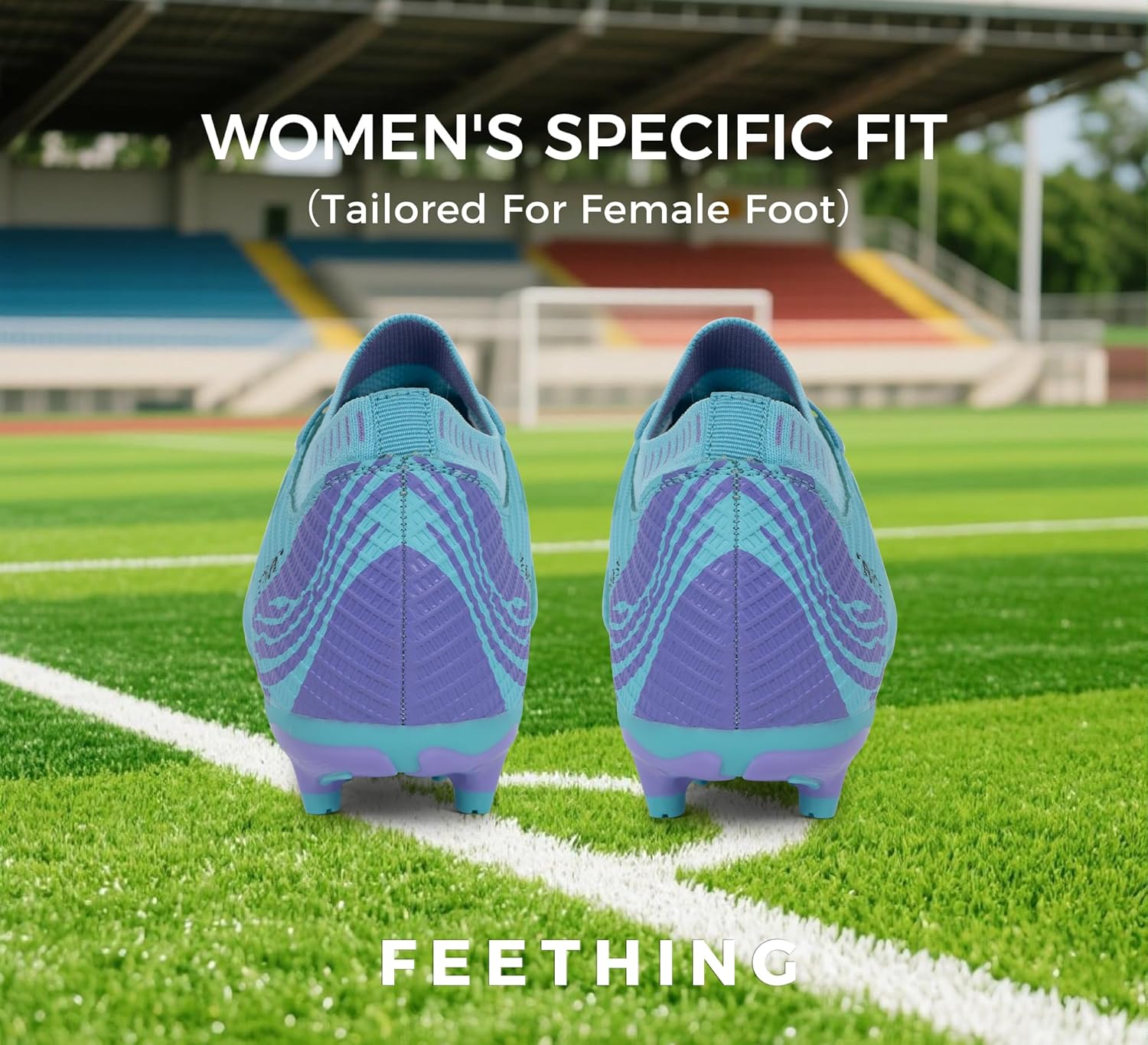 Womens Soccer Cleats Firm Ground Outdoor Athletic Football Boots Lightweight Soccer Shoes for Youth Girls - Image 9