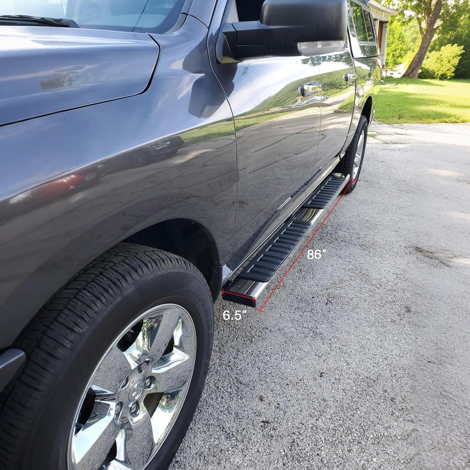 Running Boards Side Steps for 2019-2026 Dodge Ram 1500 Crew Cab New Body Style (Not for Classic Body Style)