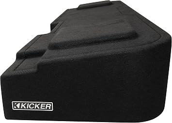 KICKER 51KGMDL7T122 L7T Custom Fit Dual 12" Subwoofer Down Firing Enclosure, Compatible with Select Sierra or Silverado, 2-Ohm