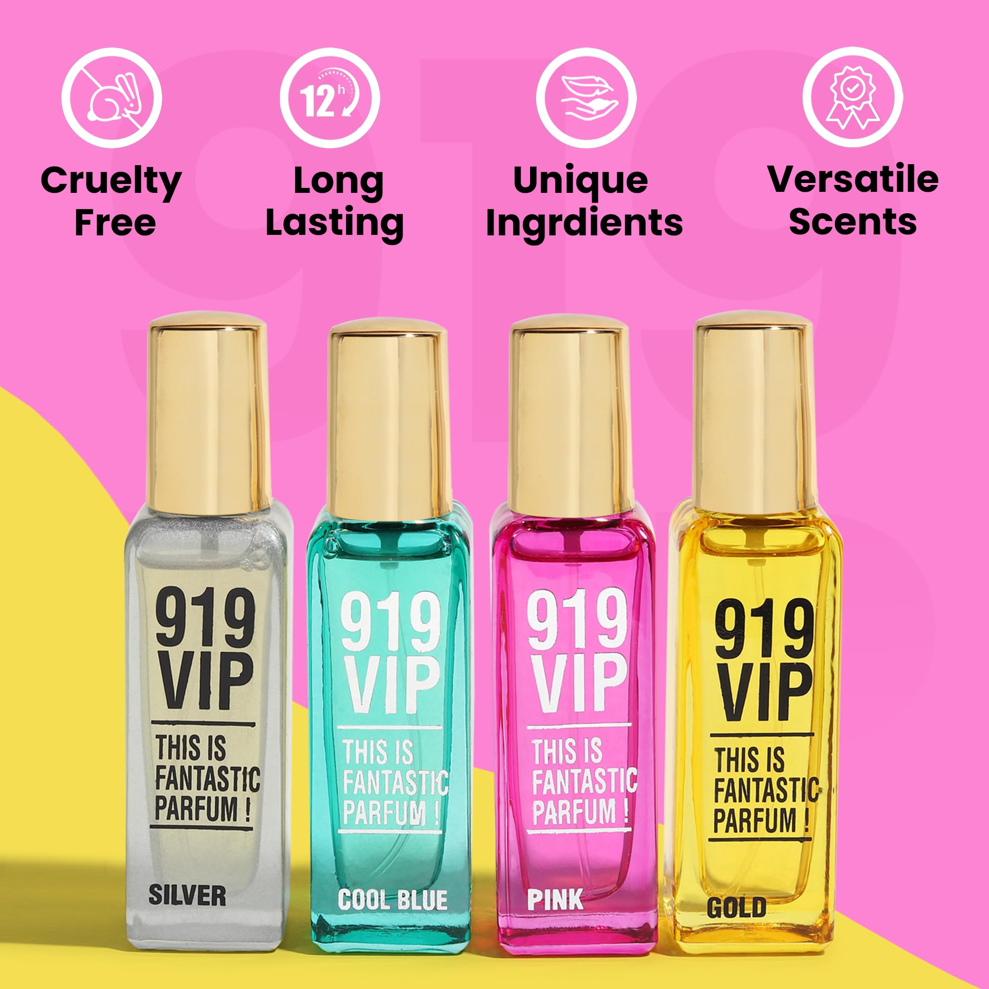 Buy Ramco Perfumes 919 VIP Perfume Set - Pack of 4 (Silver, Cool