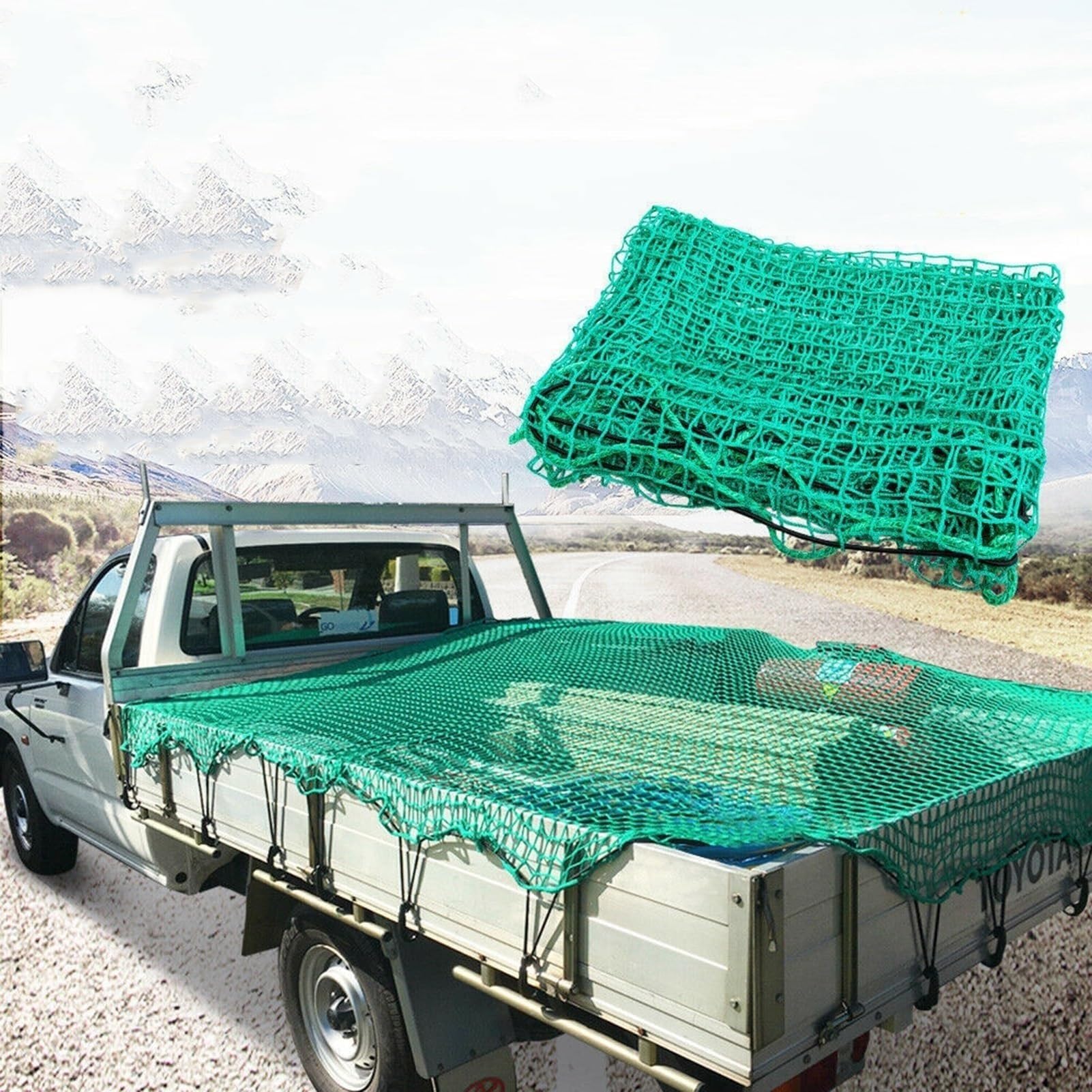 Kofferraum-Aufbewahrungsnetz Für Den Außenbereich, Dehnbares Elastisches Fahrrad Ladungssicherungsnetz, Anhänger-Abdeckung Netz, Hebenetz Für Auto-Dichtseile, Nylon-Ladungsschutznetz(15ft x 9ft)