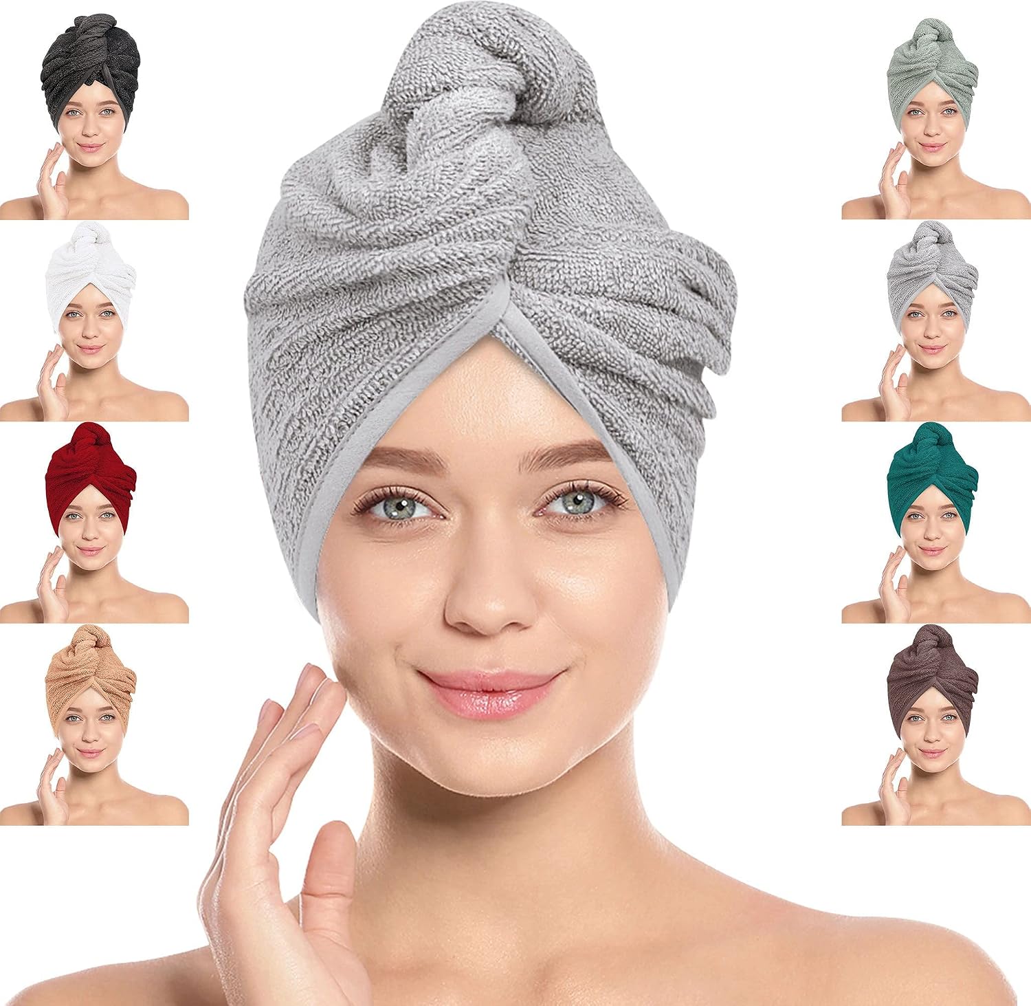 LOOMKNIT Hair Towel Wrap Lightweight Turban
