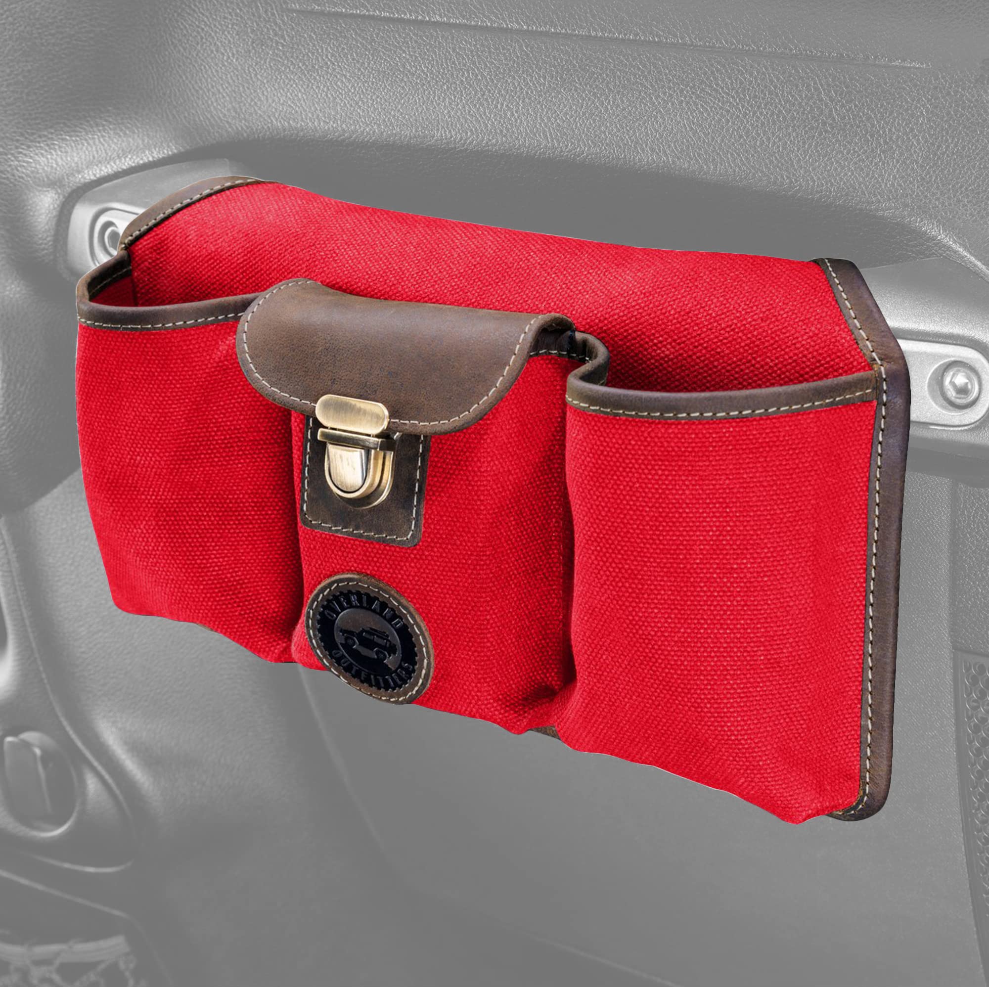 Buy Overland Outfitters Glove Box Grab Bar Pockets, Red Fits Jeep Wrangler CJ, YJ, TJ, JK, JL