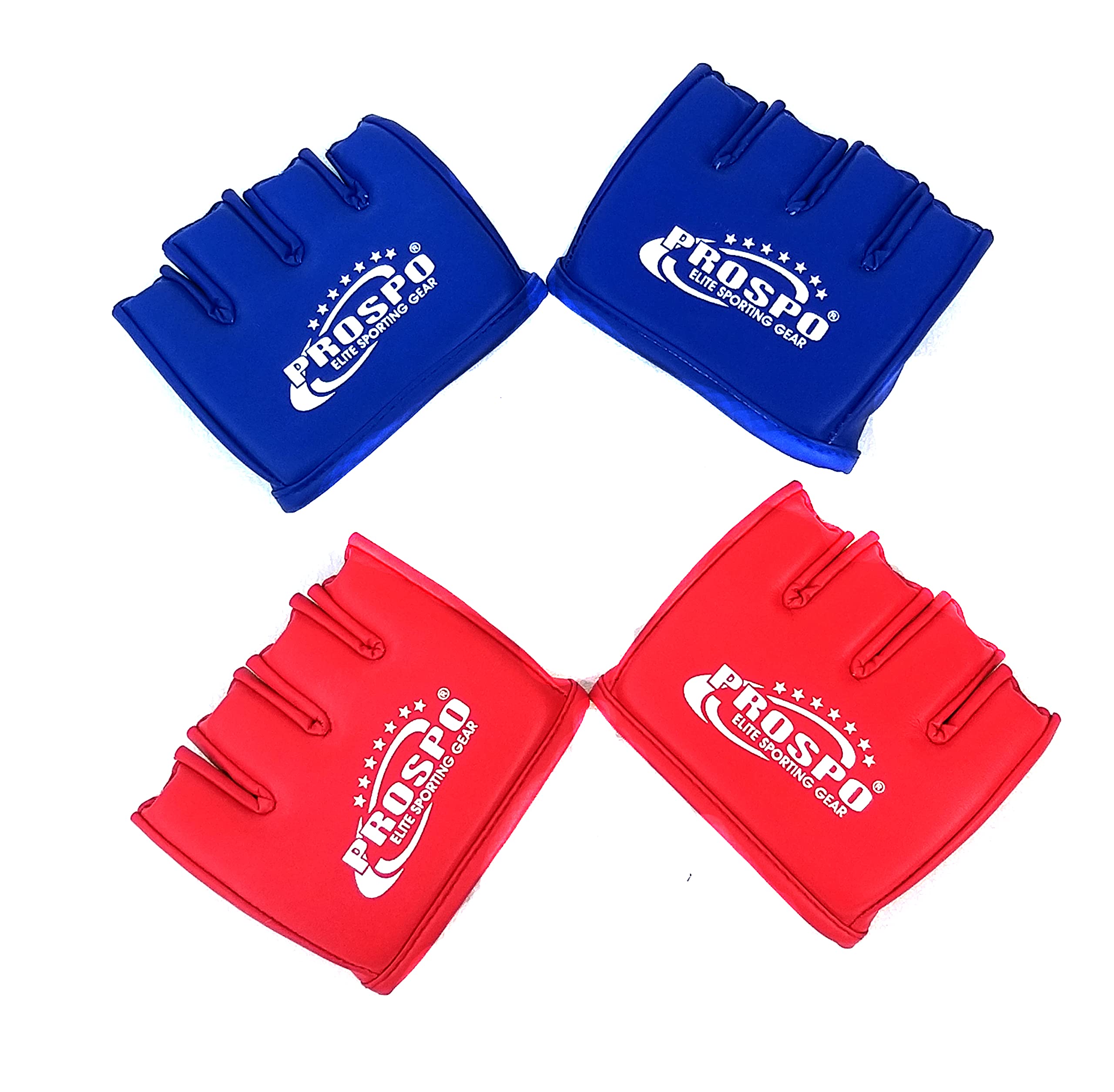 Prospo Knockout Knuckle Gloves, Knuckles for Boxing, Boxing Training Gloves, Speed Gloves, Gym Training Gloves, Sports Gloves, Punch Mitts, Padded Cut Finger Gloves - Pack of 2 (Red/Blue) One Size Fits All (B0BMQ5VQC7) Amazon Price History, Amazon Price Tracker