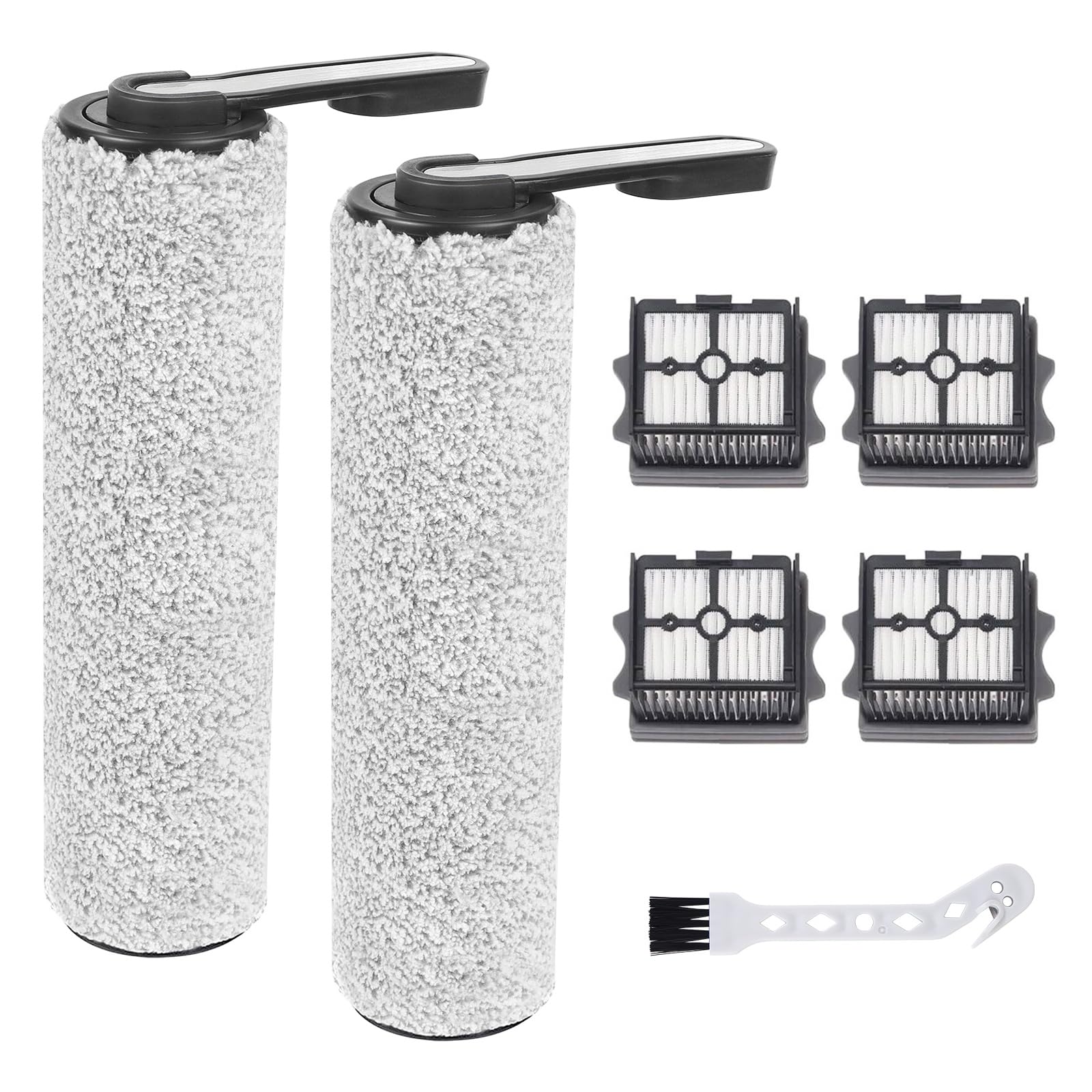 YYDSLEE Zubehörset für Tineco Nass und Trockensauger Ersatzteile 7 Stück Zubehör 2 Bürstenrolle + 4 Filter Ersatzteile + 1 Reinigungsbürste
