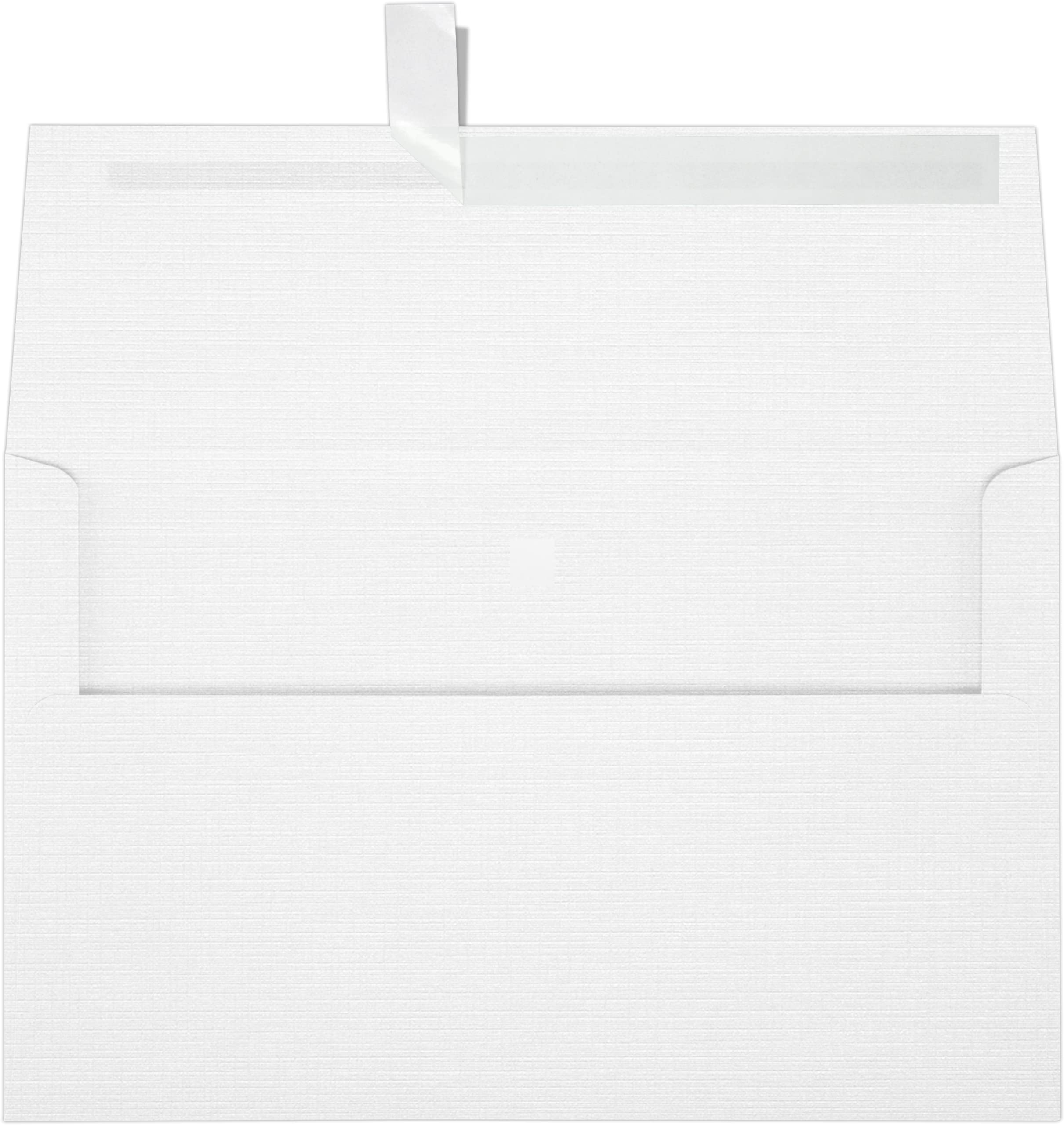 LUXPaper A10 Invitation Envelopes | Peel & Press | 6" x 9 1/2" | White Linen | 80lb. Text | 250 Qty