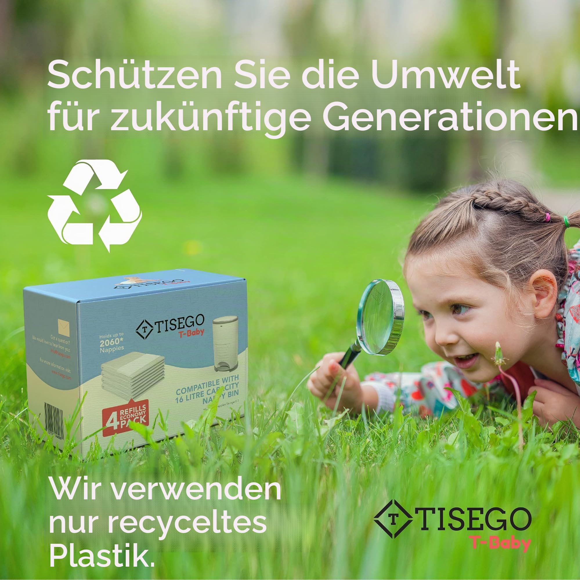 Windel-Nachfüllpackung kompatibel mit Korbell 16l Bin & Litter Champ | Sparpaket mit 4 Nachfüllpackungen | Einweg-Windeleimer-Einlagen