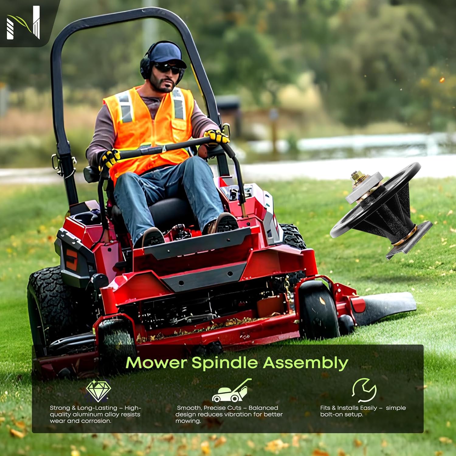 Lawn Mower Spindle Assembly for Toro Z Master & Grandstand – Fits 48/52/60" Decks (Z400, Z410, Z449, Z450, Z453, Z500, Z528) – Replaces 107-8504, 258-881, 285-881