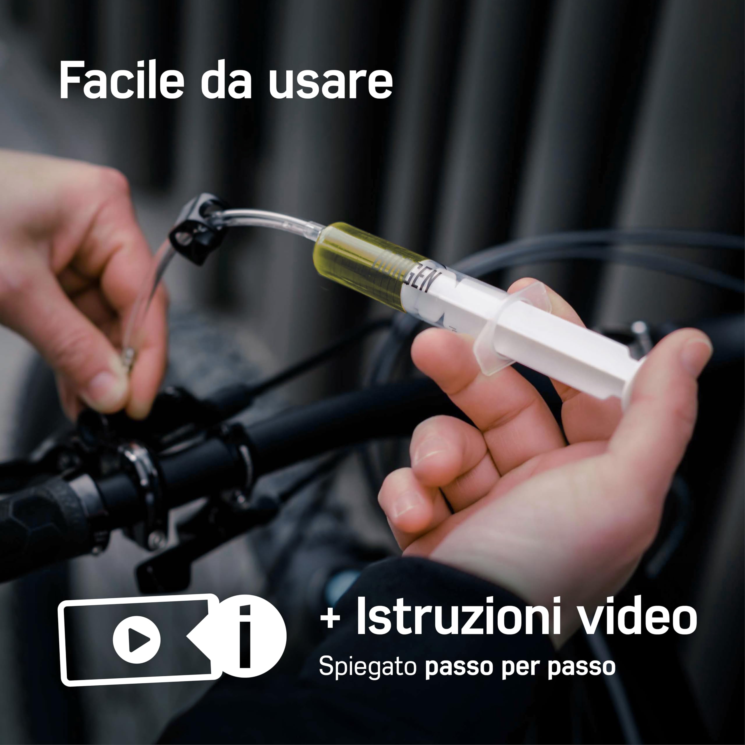 Borgen Kit spurgo Freni Adatto per AVID-SRAM Disco Idraulici │ Kit Manutenzione per Freni di Bicicletta │Kit spurgo con Istruzioni Passo a Passo Incluso Bleeding Edge