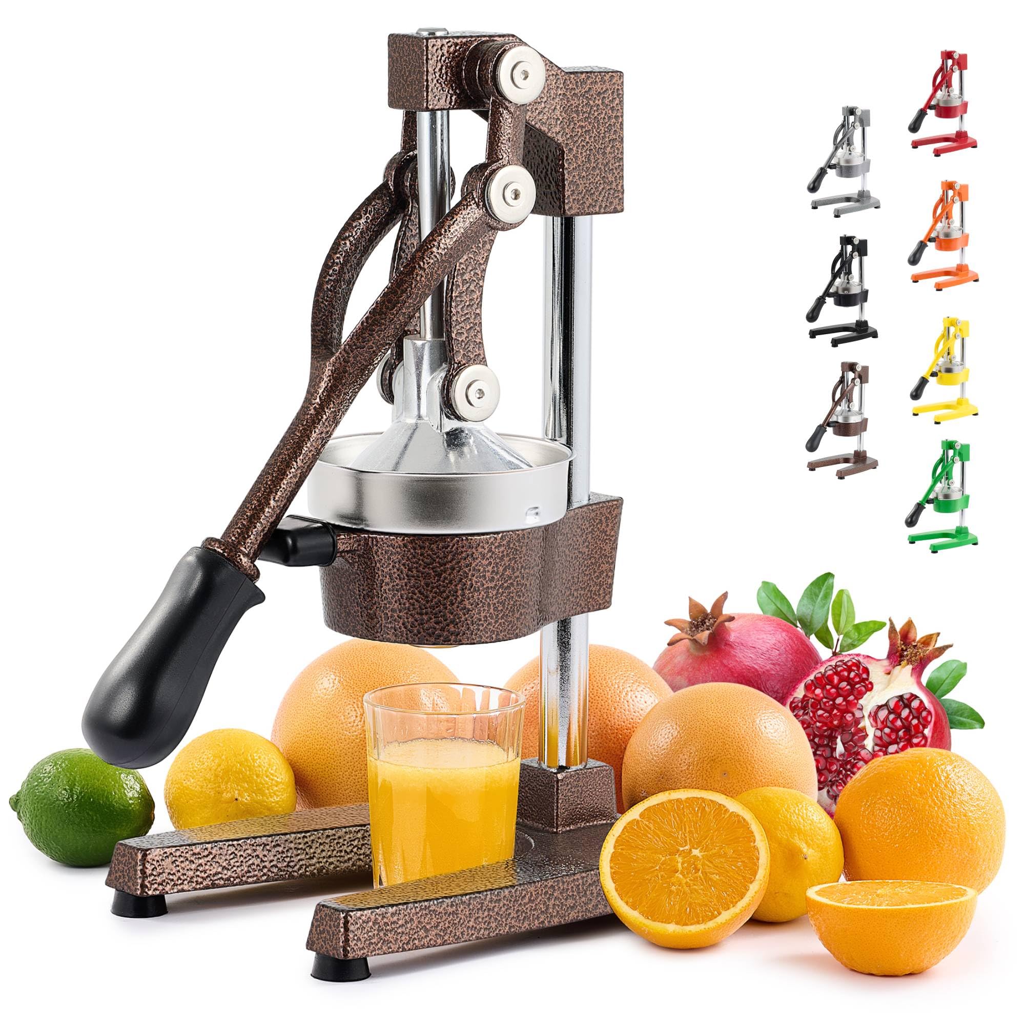 CO-Z Hand Press Juicer Machine, Manual Orange Juicer and Professional Citrus Juice Press for Orange Watermelon Pom Lime Lemon Juice Cocktail, Commercial Lemon Squeezer and Orange Crusher, Copper