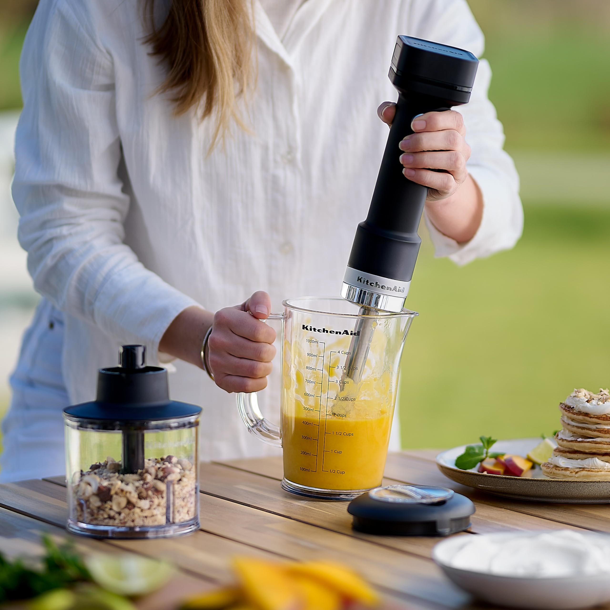 Kitchenaid Kabelloser Stabmixer - Kitchenaid Go - Tragbarer Stabmixer und 700ml mixbehälter - Mit akku - Schwarz