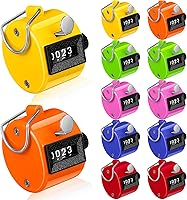 Copkim 12 Pack Hand Tally Clicker Counters - 4 Digit Mechanical Counters for Golf, Knitting, Coaching, Scoring & Events - 6 Colors