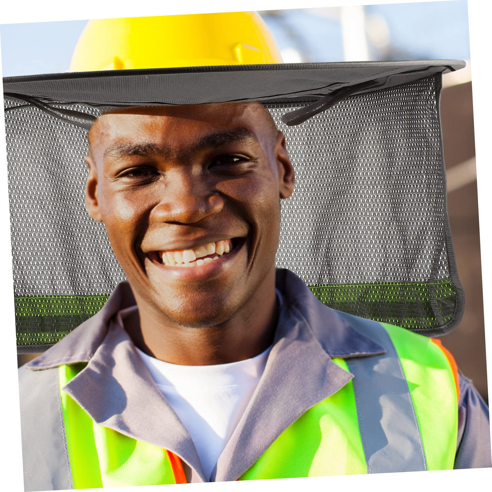 Artibetter 6pièces Casque De Sécurité avec Visière Pare-Soleil Et du Cou Accessoires Réfléchissants pour Casque De Chantier pour Travail Extérieur