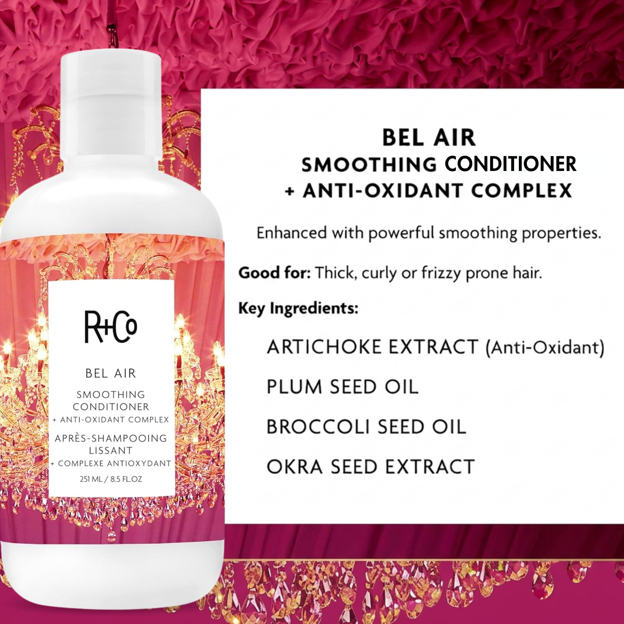 Bel Air Smoothing Conditioner Plus Anti-Oxidant Complex by R+Co for Unisex - 8.5 oz Conditioner