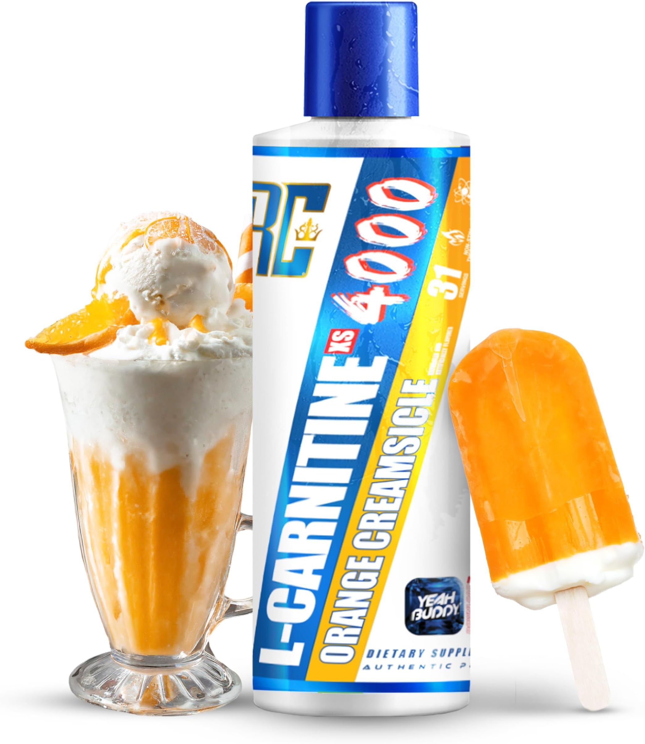 - Ronnie Coleman Signature Series L Carnitine XS 4000 Liquid, Stimulant Free, Sugar Free, Zero Carbs, Lean Muscle Strength Support for Men & Women, 16 Oz (16 oz, Orange Creamsicle (4000))