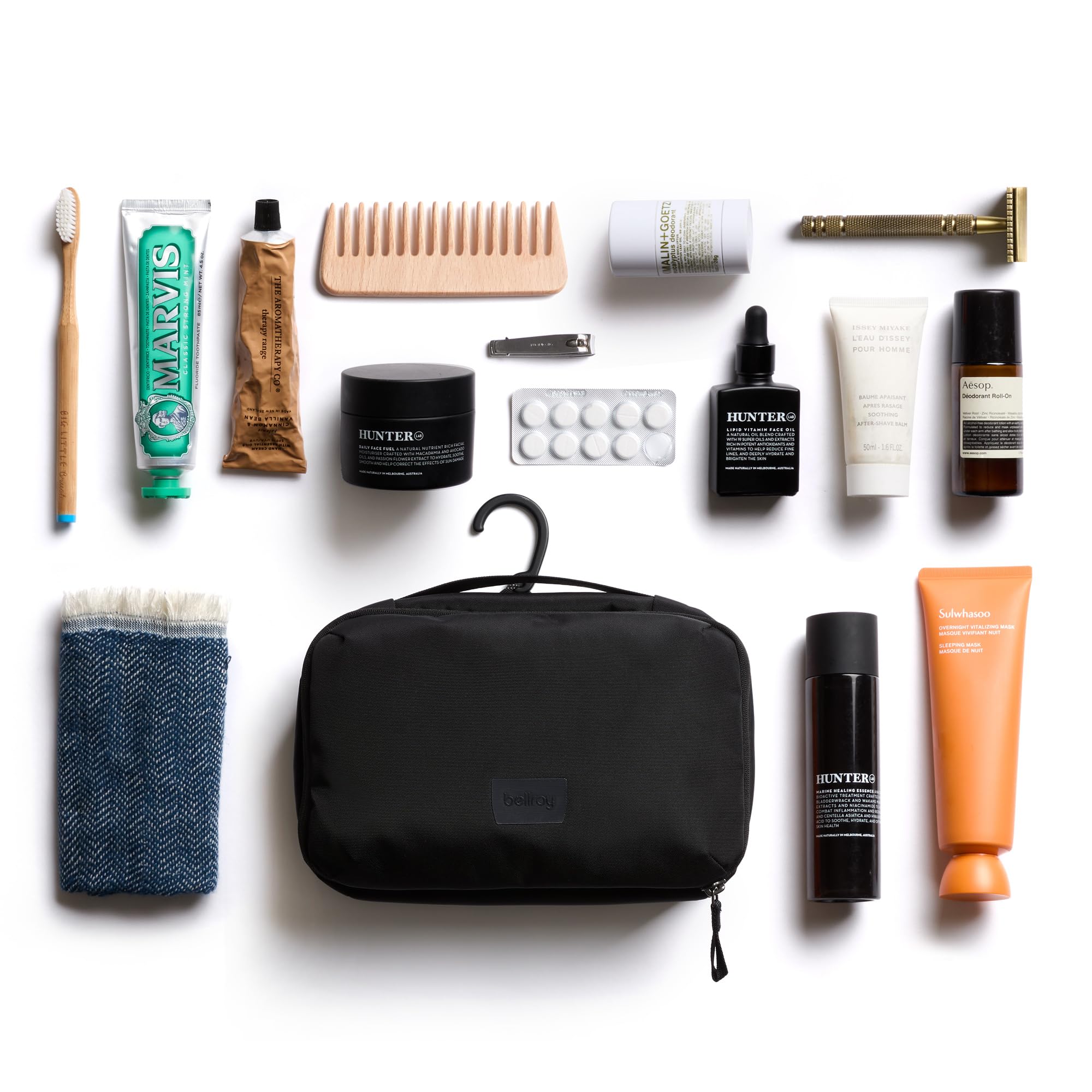 Bellroy Hanging Toiletry Kit 3L, Reise-Kulturbeutel - Black | 3L hängender Kulturbeutel für Damen und Herren, für Reisen entwickelt