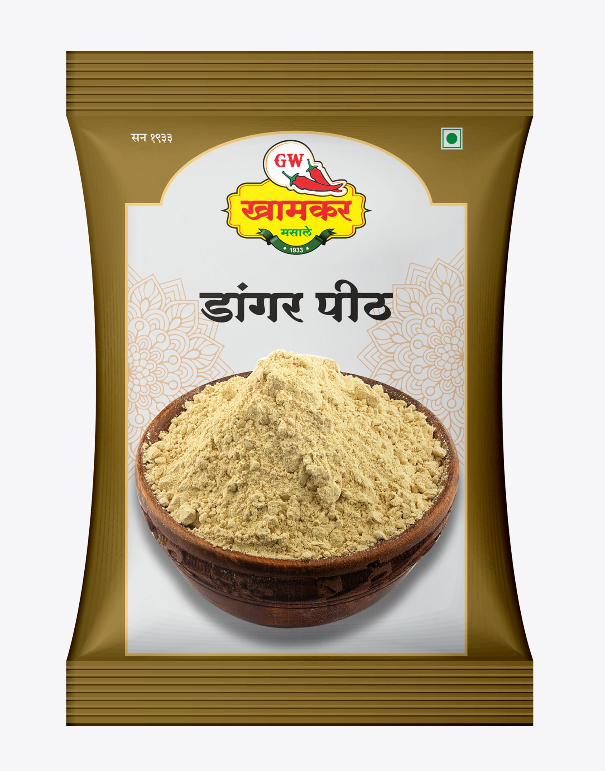 GW Khamkar Dangar Pith | Authentic Maharashtrian Flour Mix for Rice Dumplings (Dangar) | Traditional Taste | 400 grams