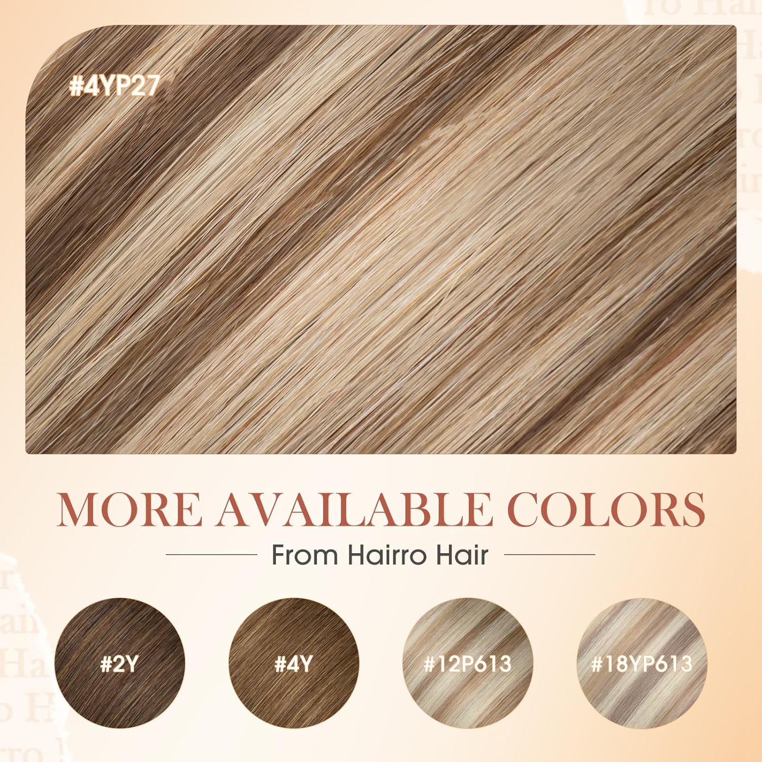 Hairro U Tip Human Hair Extensions Micro Ring Keratin Glue U-tip Hot Fusion Remy Hair Balayage Highlight Color 18 inch 50g 50 Strands #4YP27 Medium Brown Mixed with Dark Blonde