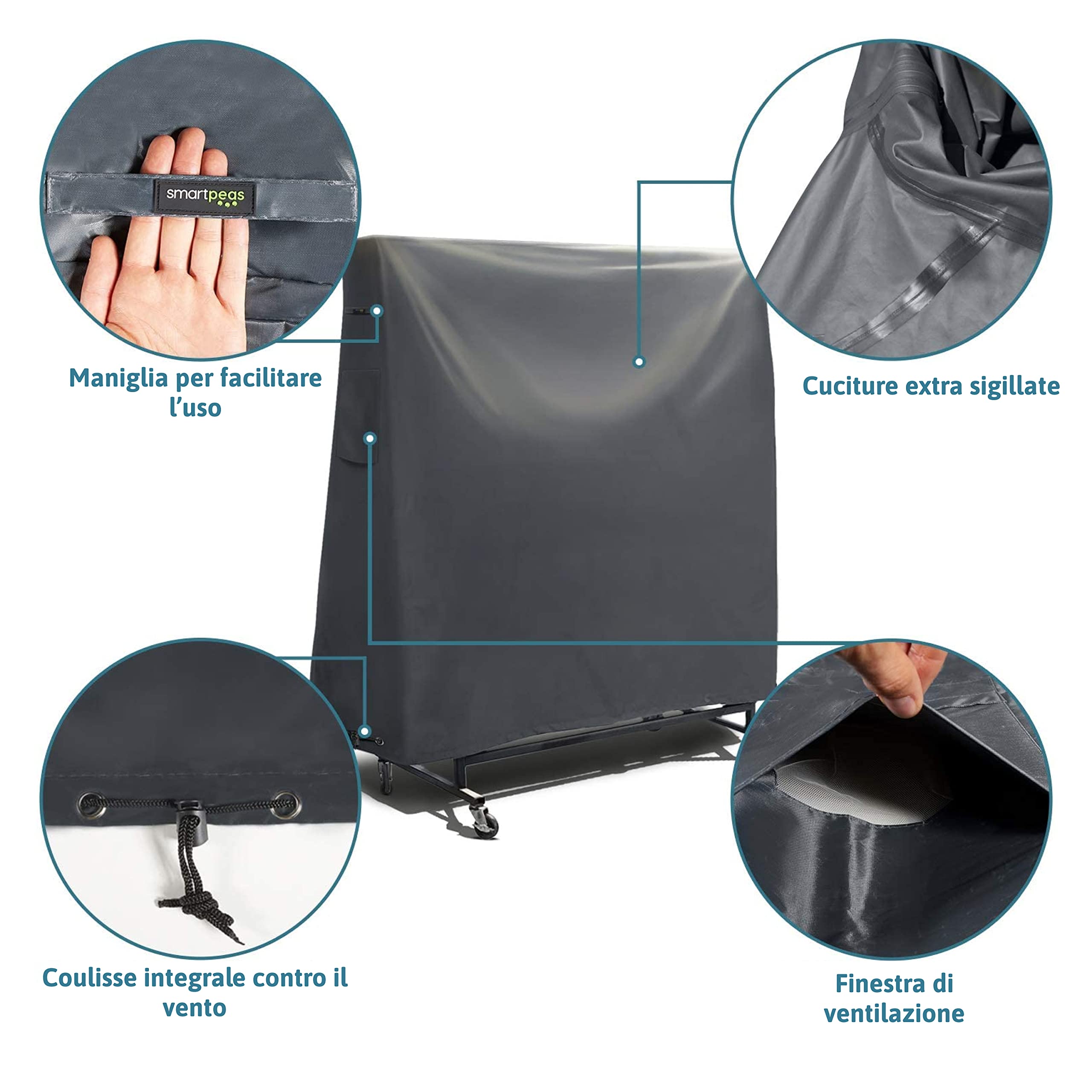 Copertura Impermeabile Per Tavolo Da Ping Pong Esterno - Telo Resistente A Pioggia, UV E Intemperie - Foto 2