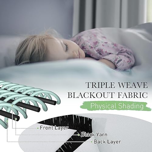 Miniatura 3 de KGORGE Cortinas opacas grises para dormitorio, 2 paneles, 42 x 63 pulgadas, ojales en la parte superior, minimalismo con aislamiento térmico,