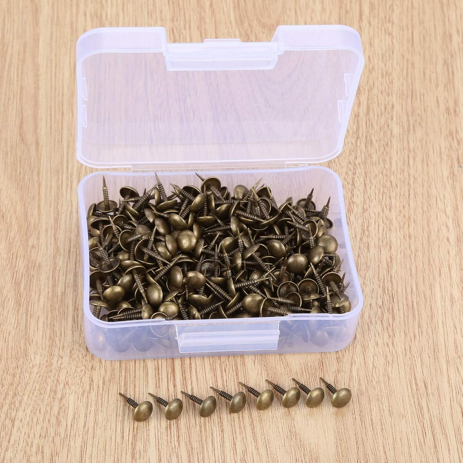 Screw pins for Upholstery，10-100pcs Black Upholstery Nails Round Head Metal Pushpins Vintage Tacks Sofa Decor 5/7/9/11/19x17mm (Color : 5x17mm 20pcs) (Color : 7x17mm 20pcs)