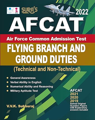 SURA'S AFCAT (Air Force Common Admission Test) Flying Branch and Ground Duties (Technical and Non-Technical) Exam Books - Latest Edition 2022