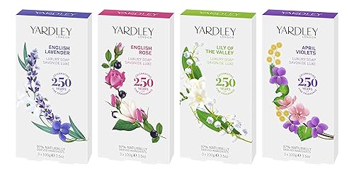 Miniatura 2 de Yardley April Violets - Juego de jabón en barra de lujo para mujer, 3 unidades