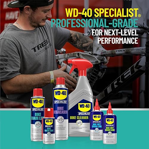 Vista 7 de WD-40 Bike - Lubricante para bicicletas de todas las condiciones, limpiador para bicicletas, desengrasante, lubricante seco y húmedo