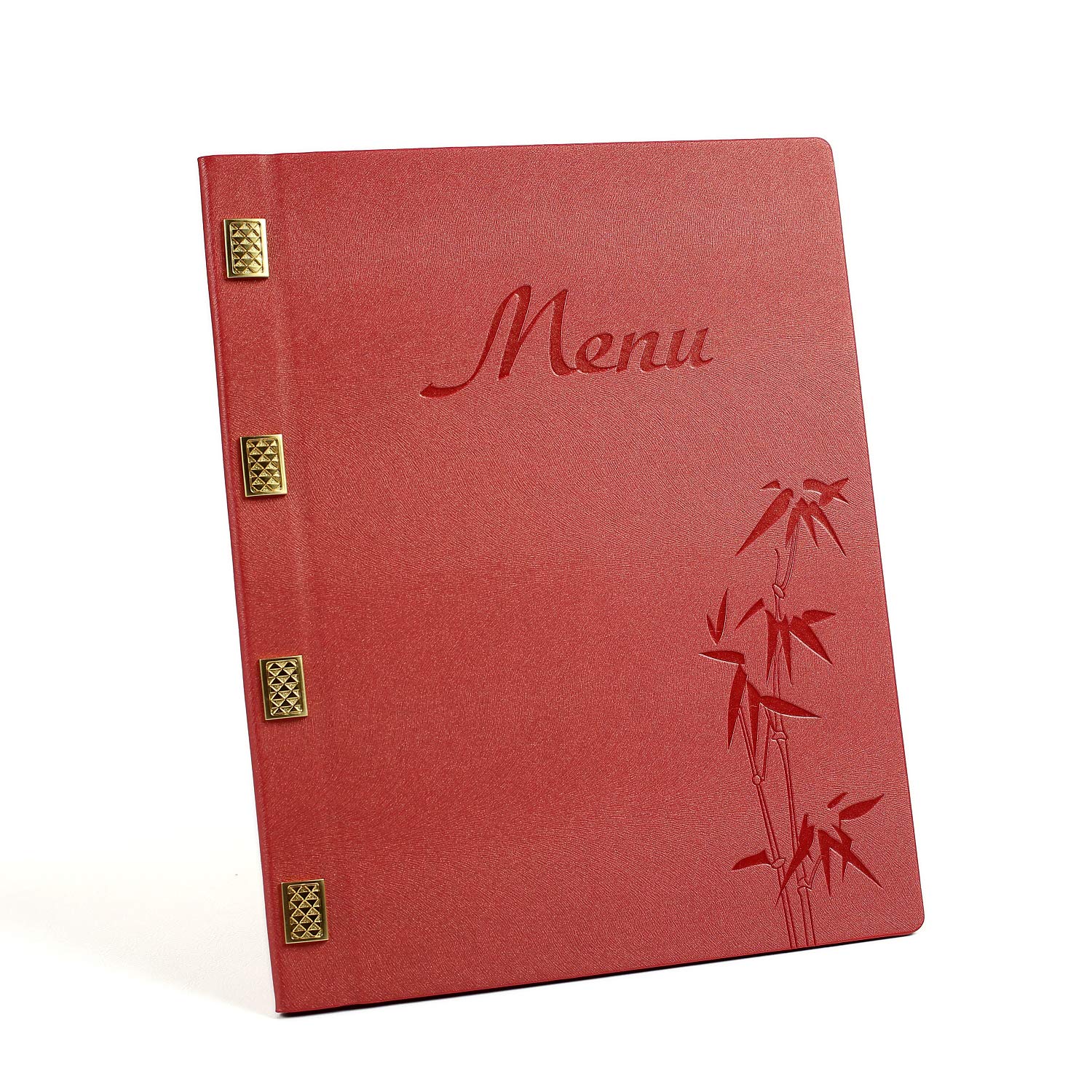 Letter Size 8.5x11 inch menu Covers/Wine List with Logo, Included 5 Poly Pockets,Gift 5 Printing Paper, 30 menus Pack (Watermelon red)