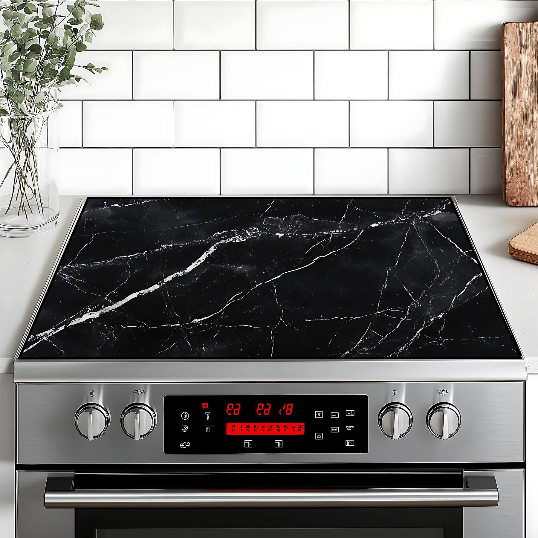 Stove Top Cover for Home Decoration Kitchen Pad Washable Cooktop Covers Countertop Stove Protector Mat for Home Kitchen Cooktops (black, 28"x20")