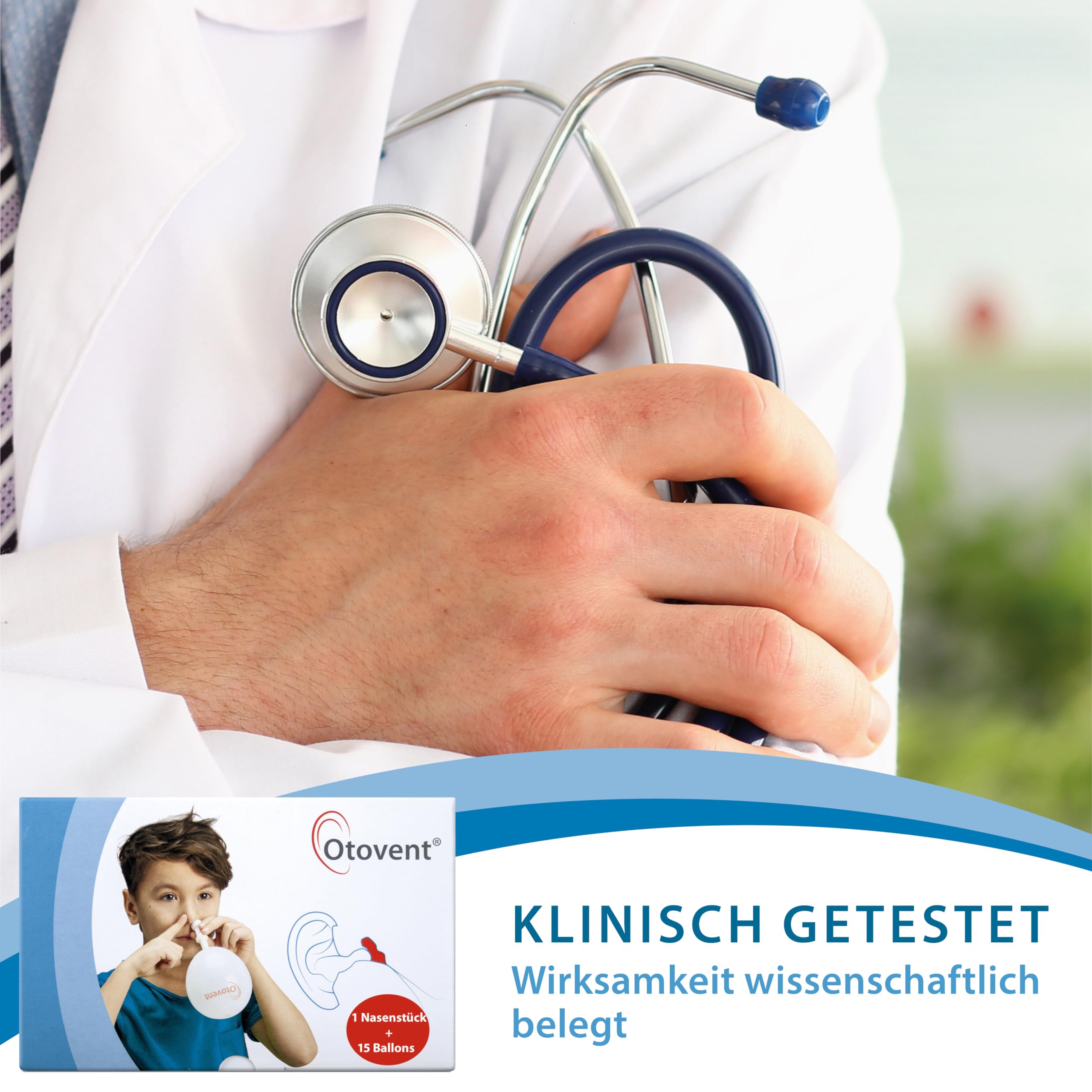 Otovent-System Kombipackung mit Nasenstück, Membranen und Einsatz, 1 pzas Paquete combinado
