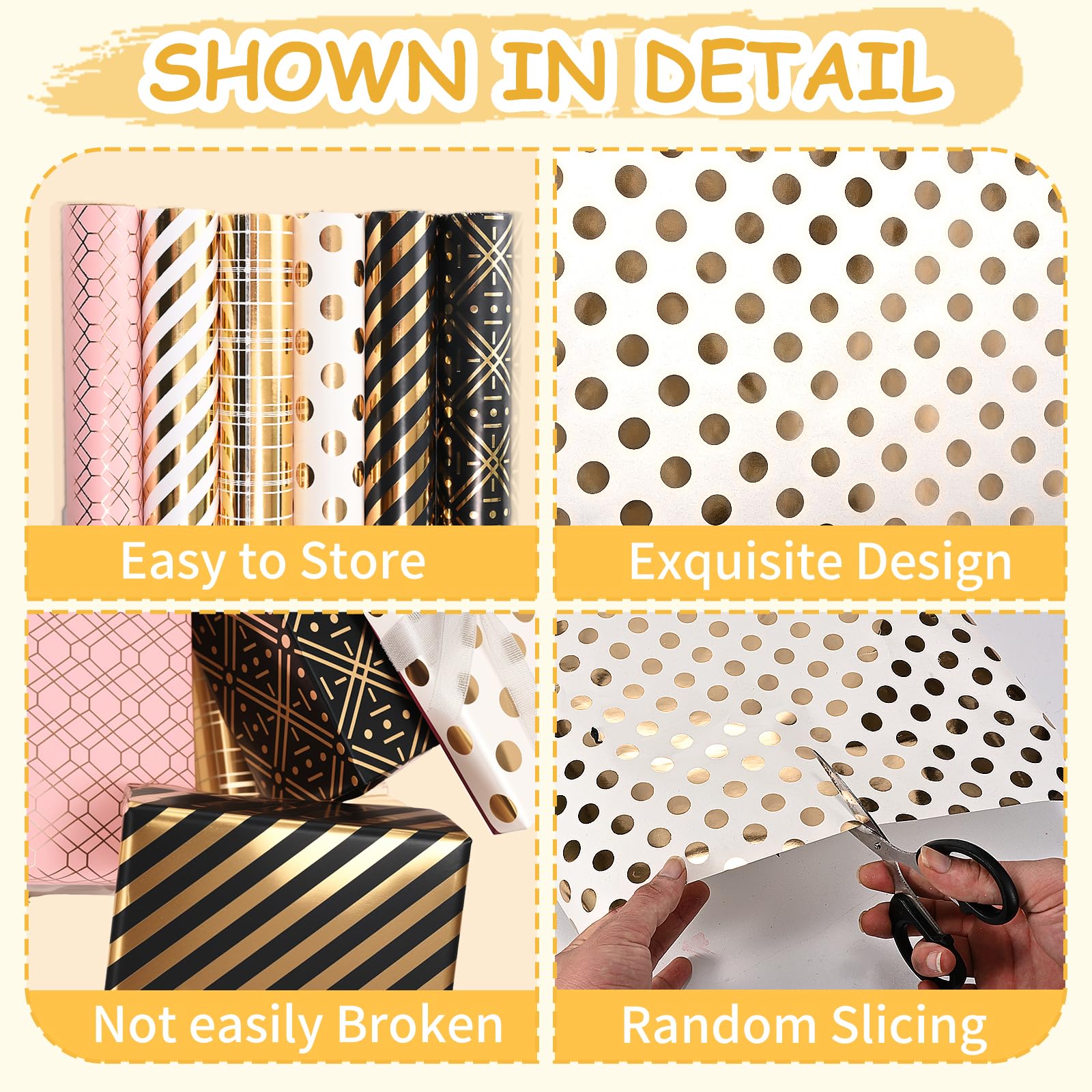 CADEAUPAPIER | combipakket | MIX | zwart roze goud | 5 x 50 cm x 3 m CADEAUPAPIER | combipakket | MIX | zwart roze goud | 5 x 50 cm x 3 m