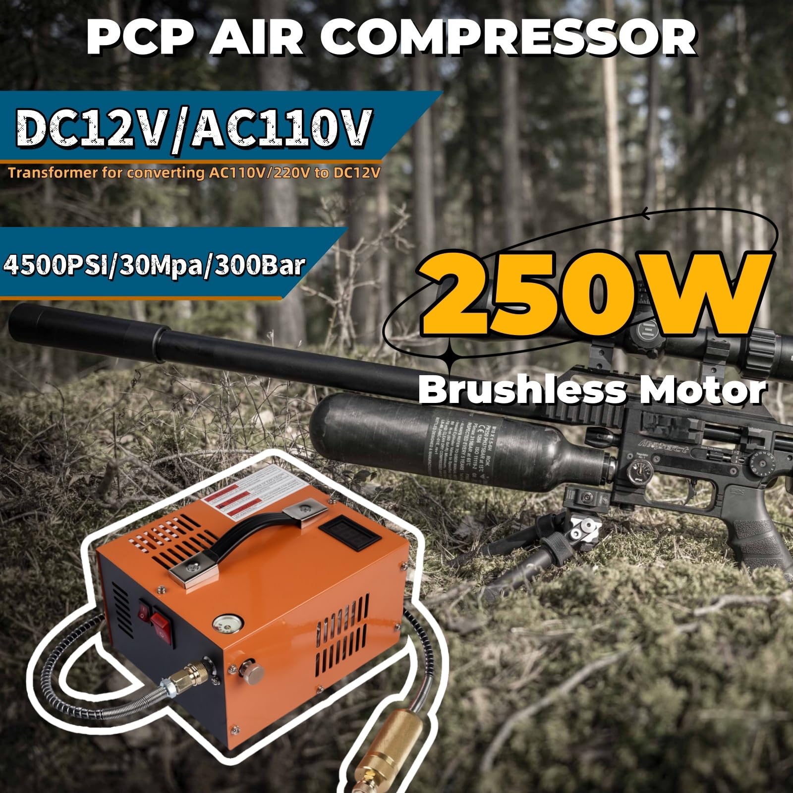 4500PSI PCP Air Compressor - Portable & Powerful -2