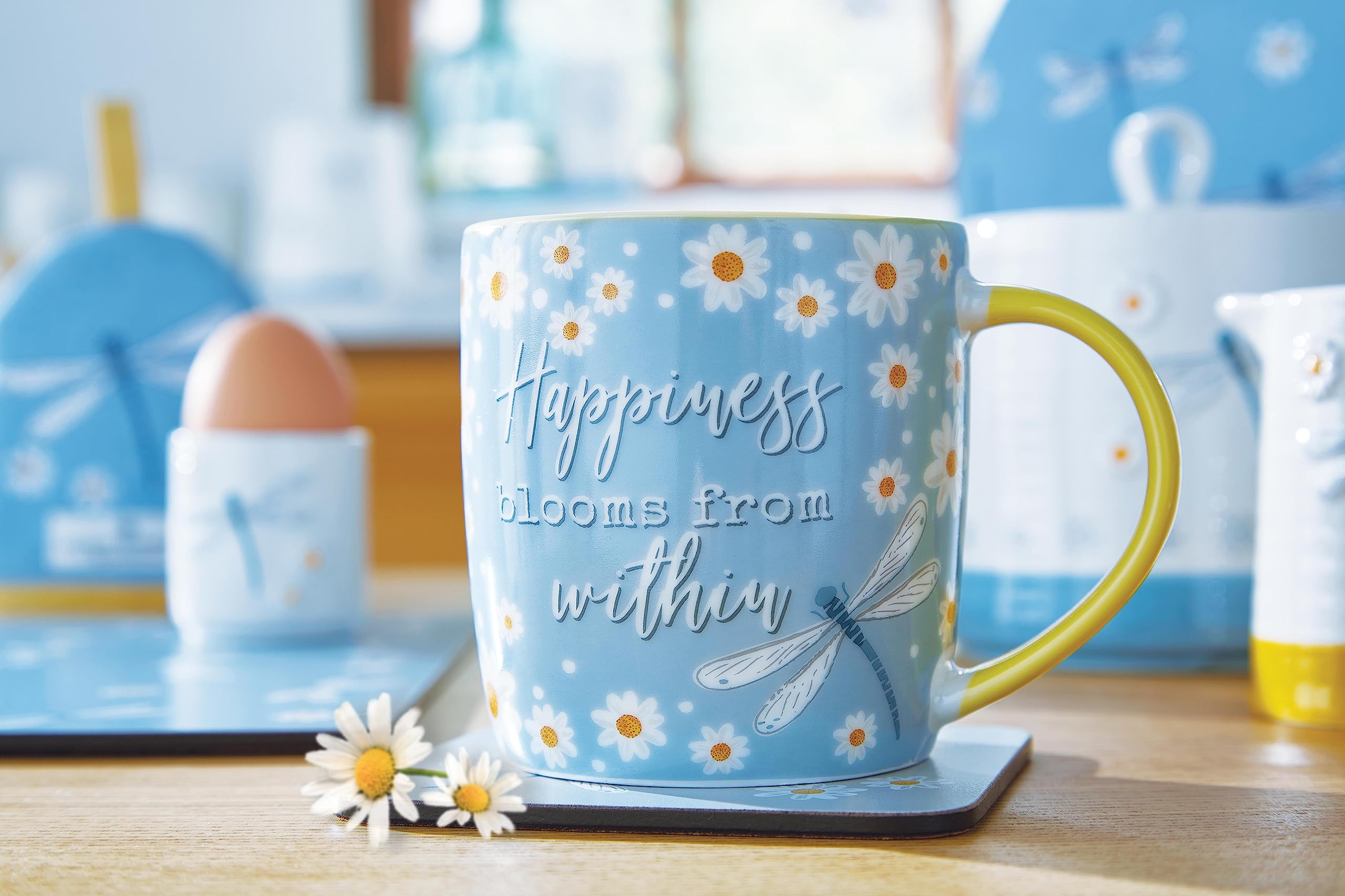 Cooksmart British Designed Barrel Coffee Mug, English Meadow Happiness, Medium - Image 2
