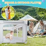 Growithu Foldable Playpen for Babies and Toddlers - 180x150x75 cm Large Baby Playpen for Indoor & Outdoor Portable Play Pen with Travel Bag, 20 Balls and 4 Handlers - 3