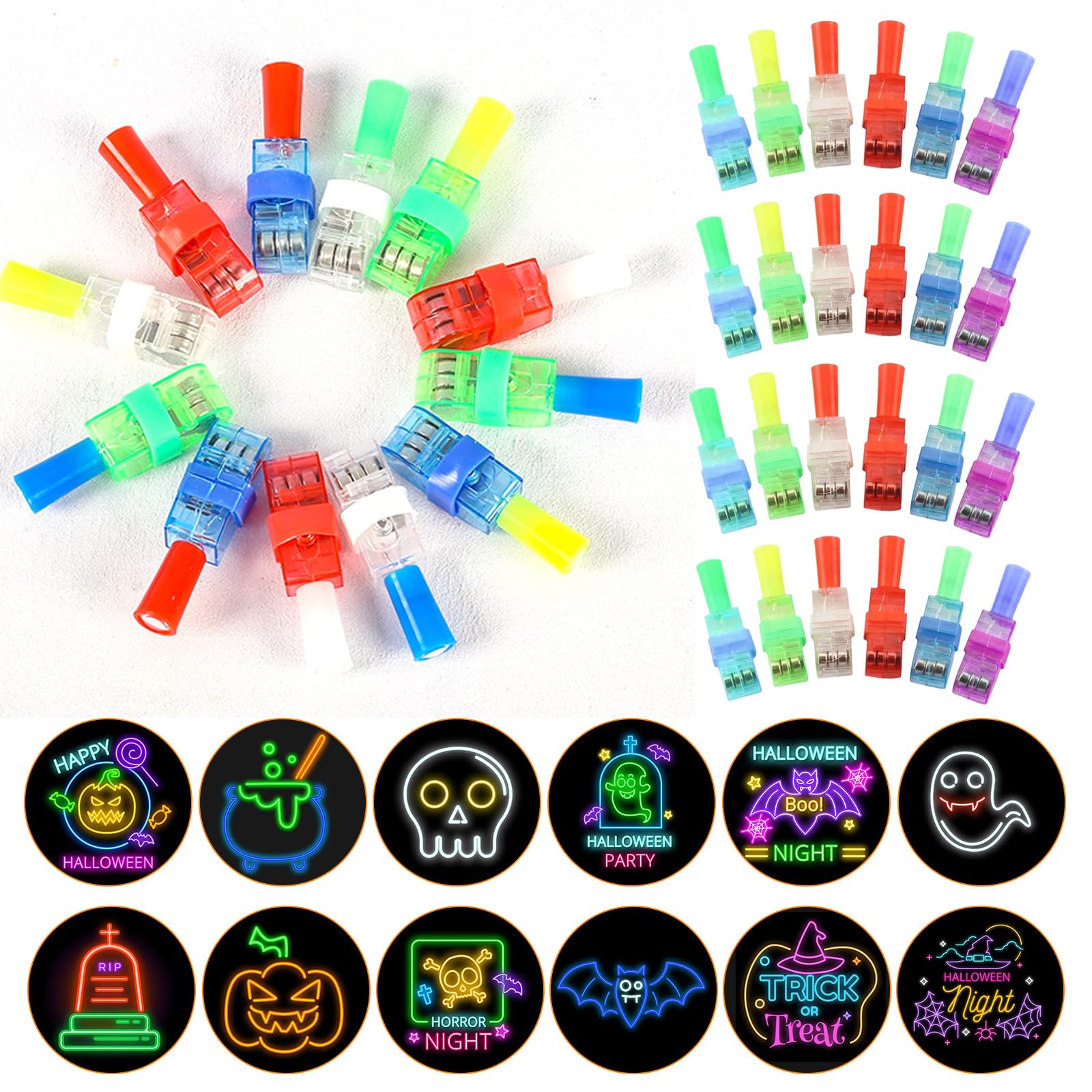Anillos Luminosos,36 Piezas Juguetes de lluminación LED,Luces LED para Dedos,Dedo Luces,Anillos Luces de Dedos,para Carnaval,Mardi Gras,Fiesta Temática,Víspera de Todos los Santos